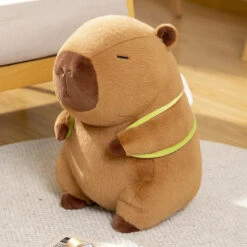 Sleepy Capybara With Mahjong Backpack Plushie -Kawaii Store kawaiies plushies plush softtoy sleepy capybara with mahjong backpack plushie soft toy sitting 11in 28cm 898328