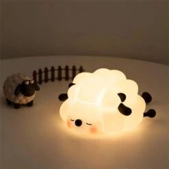 Sleepy Sheep Bunny Panda LED Night Light Collection -Kawaii Store kawaiies plushies plush softtoy sleepy sheep bunny panda led night light collection home decor sheep 464894