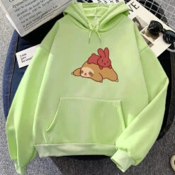 Apparel Sleepy Sloth Red Bunny Unisex Hoodie -Kawaii Store kawaiies plushies plush softtoy sleepy sloth red bunny unisex hoodie apparel lime xxl 380804
