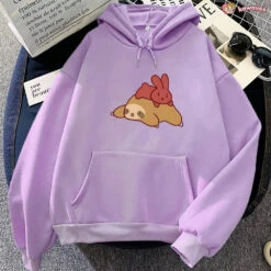 Apparel Sleepy Sloth Red Bunny Unisex Hoodie -Kawaii Store kawaiies plushies plush softtoy sleepy sloth red bunny unisex hoodie apparel purple xs 145842