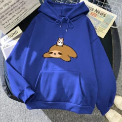 Apparel Sloth & Hamster Besties Unisex Hoodie -Kawaii Store kawaiies plushies plush softtoy sloth hamster besties unisex hoodie apparel blue xxxl 719312