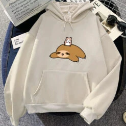 Apparel Sloth & Hamster Besties Unisex Hoodie -Kawaii Store kawaiies plushies plush softtoy sloth hamster besties unisex hoodie apparel cream xl 599213