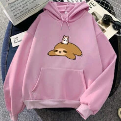 Apparel Sloth & Hamster Besties Unisex Hoodie -Kawaii Store kawaiies plushies plush softtoy sloth hamster besties unisex hoodie apparel pink xl 451518