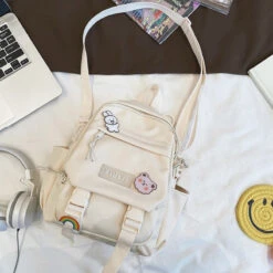 Apparel Small Cute Bear Friend Backpack & Sidebag -Kawaii Store kawaiies plushies plush softtoy small cute bear friend backpack sidebag new bag 868403