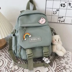 Apparel Small Cute Bear Friend Backpack & Sidebag -Kawaii Store kawaiies plushies plush softtoy small cute bear friend backpack sidebag new bag green 478981