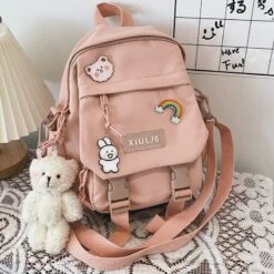 Apparel Small Cute Bear Friend Backpack & Sidebag -Kawaii Store kawaiies plushies plush softtoy small cute bear friend backpack sidebag new bag pink 351065