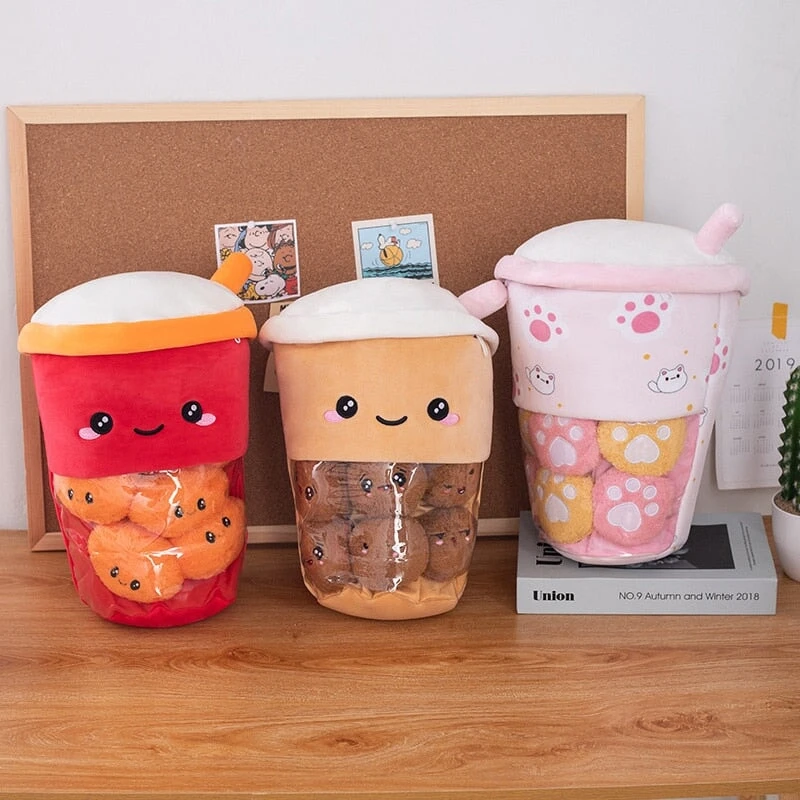 Smiling Boba Dessert Plushie 3 Smiling Boba Dessert Plushie