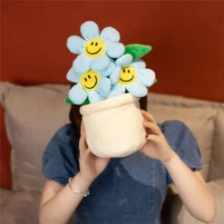 Smiling Sunflower Flowerpot Plush -Kawaii Store kawaiies plushies plush softtoy smiling sunflower flowerpot plush soft toy 258054