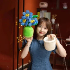 Smiling Sunflower Flowerpot Plush -Kawaii Store kawaiies plushies plush softtoy smiling sunflower flowerpot plush soft toy 343397