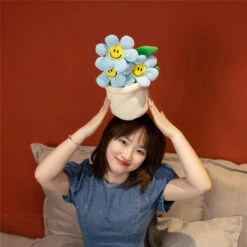 Smiling Sunflower Flowerpot Plush -Kawaii Store kawaiies plushies plush softtoy smiling sunflower flowerpot plush soft toy 821578