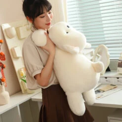 Snowy The White Maltese Plushie With Frog Hat -Kawaii Store kawaiies plushies plush softtoy snowy the white maltese plushie with frog hat soft toy 107129