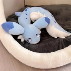 Sofi The Long Kawaii Baby Blue Hybrid Dragon Plushie -Kawaii Store kawaiies plushies plush softtoy sofi the long kawaii baby blue hybrid dragon plushie soft toy 45in 115cm 874383