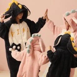 Apparel Soft Dinosaur Family Fluffy Pyjama 1-Piece Set -Kawaii Store kawaiies plushies plush softtoy soft dinosaur family fluffy pyjama 1 piece set apparel 331252