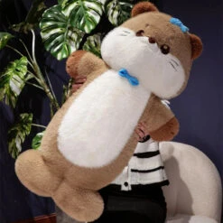 Soft Otter Long Snuggle Plush -Kawaii Store kawaiies plushies plush softtoy soft otter long snuggle plush soft toy 422286