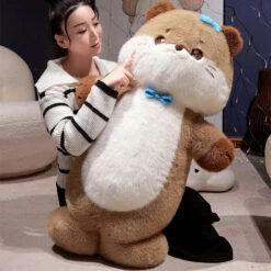 Soft Otter Long Snuggle Plush -Kawaii Store kawaiies plushies plush softtoy soft otter long snuggle plush soft toy 986297