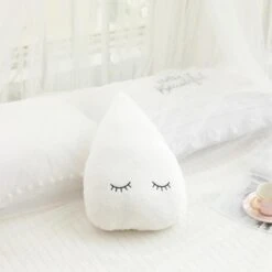 Soft Pastel Cloud Cushions -Kawaii Store kawaiies plushies plush softtoy soft pastel cloud cushions new home decor white raindrop 448389