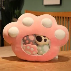 Soft Paw Candy Bag -Kawaii Store kawaiies plushies plush softtoy soft paw candy bag soft toy 50x40cm pink 229517