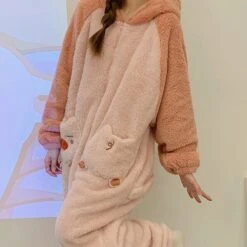 Apparel Soft Pig Fluffy Pyjama 1-Piece Set -Kawaii Store kawaiies plushies plush softtoy soft pig fluffy pyjama 1 piece set new apparel 833130