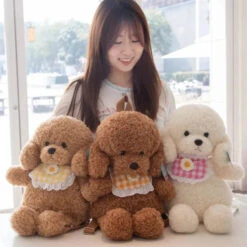 Apparel Soft Teddy Poodle Plush Backpack -Kawaii Store kawaiies plushies plush softtoy soft teddy poodle plush backpack bags 222511