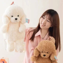 Apparel Soft Teddy Poodle Plush Backpack -Kawaii Store kawaiies plushies plush softtoy soft teddy poodle plush backpack bags 826625