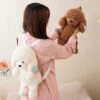 Apparel Soft Teddy Poodle Plush Backpack -Kawaii Store kawaiies plushies plush softtoy soft teddy poodle plush backpack bags 959795