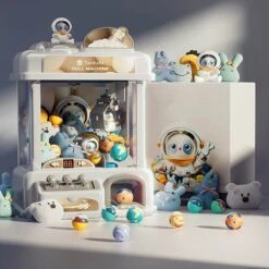 Space Astronaut Panda Bear Mini Claw Machine -Kawaii Store kawaiies plushies plush softtoy space astronaut panda bear mini claw machine new toys 815388