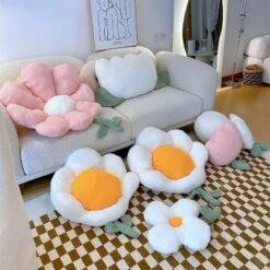 Spring Flower Pillow Seat -Kawaii Store kawaiies plushies plush softtoy spring flower pillow seat home decor 270122