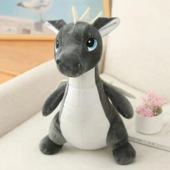 Spyron The Dragon Plushie -Kawaii Store kawaiies plushies plush softtoy spyron the dragon plushie soft toy gray 40cm 969476