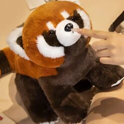 Standing Life-like Fluffy Red Panda Plush -Kawaii Store kawaiies plushies plush softtoy standing life like fluffy red panda plush soft toy 236432