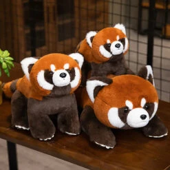 Standing Life-like Fluffy Red Panda Plush -Kawaii Store kawaiies plushies plush softtoy standing life like fluffy red panda plush soft toy 486577