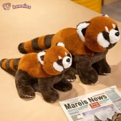 Standing Life-like Fluffy Red Panda Plush -Kawaii Store kawaiies plushies plush softtoy standing life like fluffy red panda plush soft toy 936311
