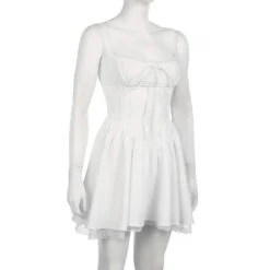 Apparel Strappy Mini Corset Coquette Party Dress -Kawaii Store kawaiies plushies plush softtoy strappy mini corset coquette party dress apparel 898934