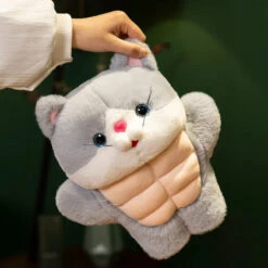 Strong Muscle Cat Plushie -Kawaii Store kawaiies plushies plush softtoy strong muscle cat plushie soft toy 222329