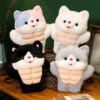 Strong Muscle Cat Plushie -Kawaii Store kawaiies plushies plush softtoy strong muscle cat plushie soft toy 413514