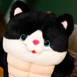 Strong Muscle Cat Plushie -Kawaii Store kawaiies plushies plush softtoy strong muscle cat plushie soft toy 477778