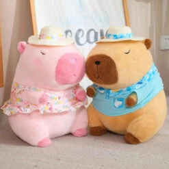 Summer Loving Capybara Plush -Kawaii Store kawaiies plushies plush softtoy summer loving capybara plush soft toy 290173