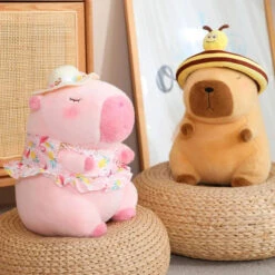 Summer Loving Capybara Plush -Kawaii Store kawaiies plushies plush softtoy summer loving capybara plush soft toy 317740