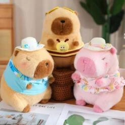 Summer Loving Capybara Plush -Kawaii Store kawaiies plushies plush softtoy summer loving capybara plush soft toy 615419