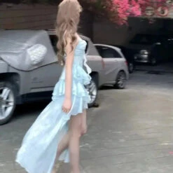 Apparel Summer Sweet Chic Sleeveless Dress -Kawaii Store kawaiies plushies plush softtoy summer sweet chic sleeveless dress apparel 756814