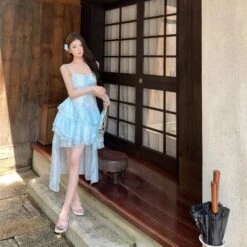 Apparel Summer Sweet Chic Sleeveless Dress -Kawaii Store kawaiies plushies plush softtoy summer sweet chic sleeveless dress apparel 990484