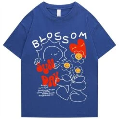 Apparel Sun Day Blossom Tee -Kawaii Store kawaiies plushies plush softtoy sun day blossom tee apparel blue s 622010