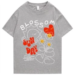 Apparel Sun Day Blossom Tee -Kawaii Store kawaiies plushies plush softtoy sun day blossom tee apparel gray s 801014