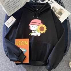 Apparel Sunflower Panda Unisex Hoodie -Kawaii Store kawaiies plushies plush softtoy sunflower panda unisex hoodie apparel black xs 347219