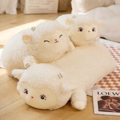 Sweet Fluffy Laying Lamb Snuggle Buddies -Kawaii Store kawaiies plushies plush softtoy sweet fluffy laying lamb snuggle buddies new soft toy 331482