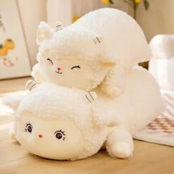 Sweet Fluffy Laying Lamb Snuggle Buddies -Kawaii Store kawaiies plushies plush softtoy sweet fluffy laying lamb snuggle buddies new soft toy 430828