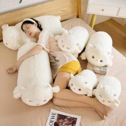 Sweet Fluffy Laying Lamb Snuggle Buddies -Kawaii Store kawaiies plushies plush softtoy sweet fluffy laying lamb snuggle buddies new soft toy 558462