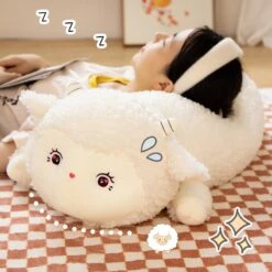 Sweet Fluffy Laying Lamb Snuggle Buddies -Kawaii Store kawaiies plushies plush softtoy sweet fluffy laying lamb snuggle buddies new soft toy 709714