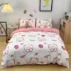 Sweet Strawberry And Cute Teddy Bedding Set