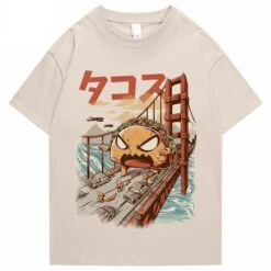 Apparel Taco Monster Bridge Attack Unisex Tee -Kawaii Store kawaiies plushies plush softtoy taco monster bridge attack unisex tee apparel cream s 719380