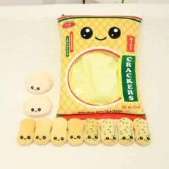 Tasty Rice Crackers Candy Bag Plushies -Kawaii Store kawaiies plushies plush softtoy tasty rice crackers candy bag plushies soft toy 481420